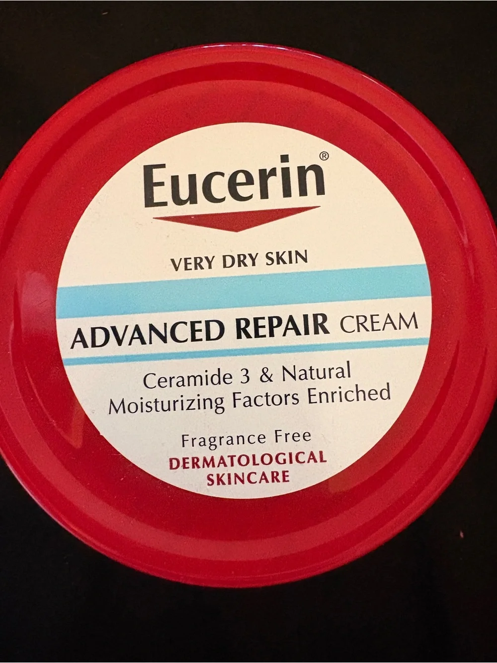 Eucerin Advanced Repair Cream Very Dry Skin 12 oz Fragrance Free NEW